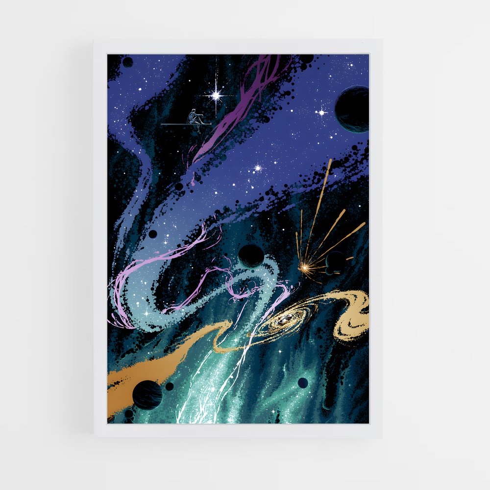 Poster Astéroïdes Cosmiques – affiche Art spatial (vue 3)